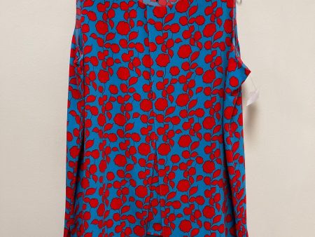 Blue & Red Top Sleeveless Chaus, Size L Online now