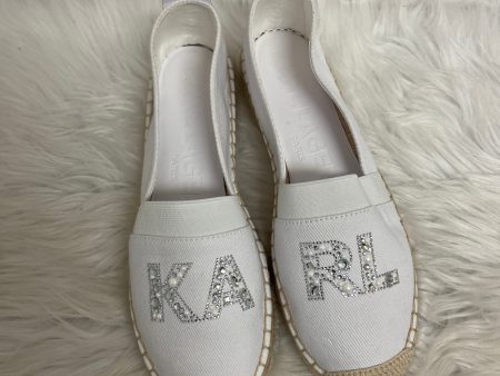 Shoes Designer By Karl Lagerfeld In White, Size: 9 Cheap